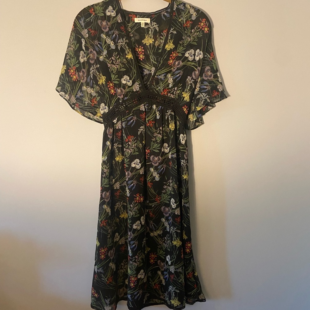 Black Floral Max Studio dress